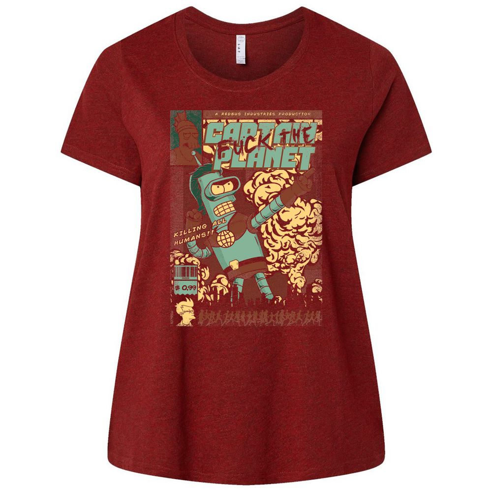 Ladies Curvy Jersey - D3Q9KE72 - Cardinal - 10