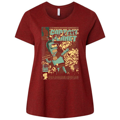 Ladies Curvy Jersey - D3Q9KE72 - Cardinal - 10