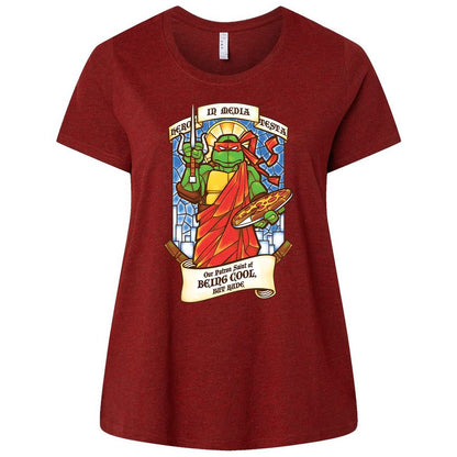 Ladies Curvy Jersey - XFQSZV4R - Cardinal - 10