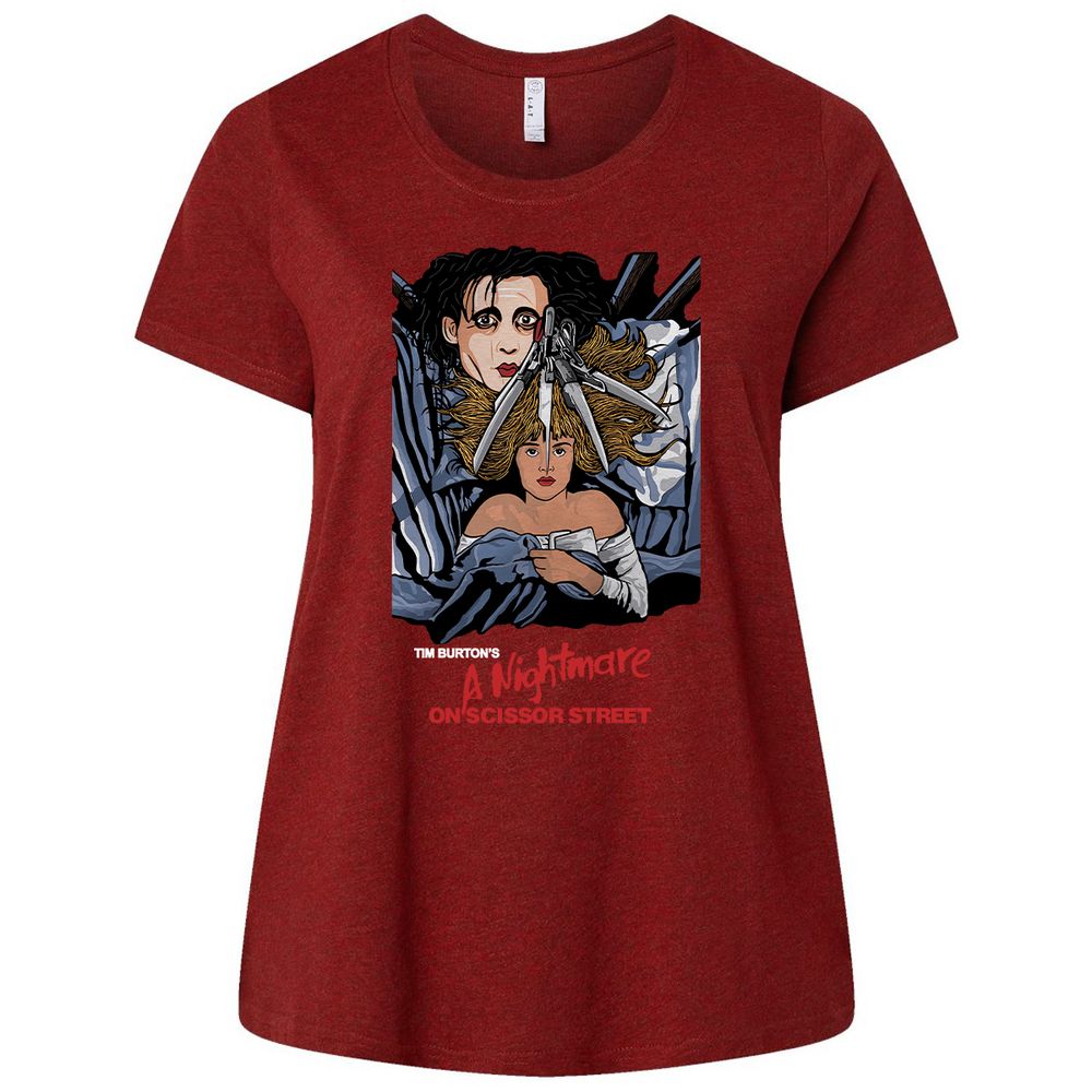 Ladies Curvy Jersey - B89M5VJZ - Cardinal - 10