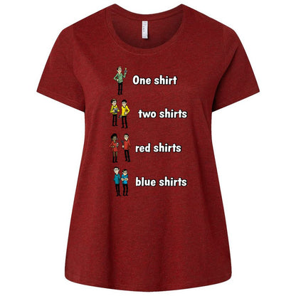 Ladies Curvy Jersey - VAUFHQ7T - Cardinal - 10