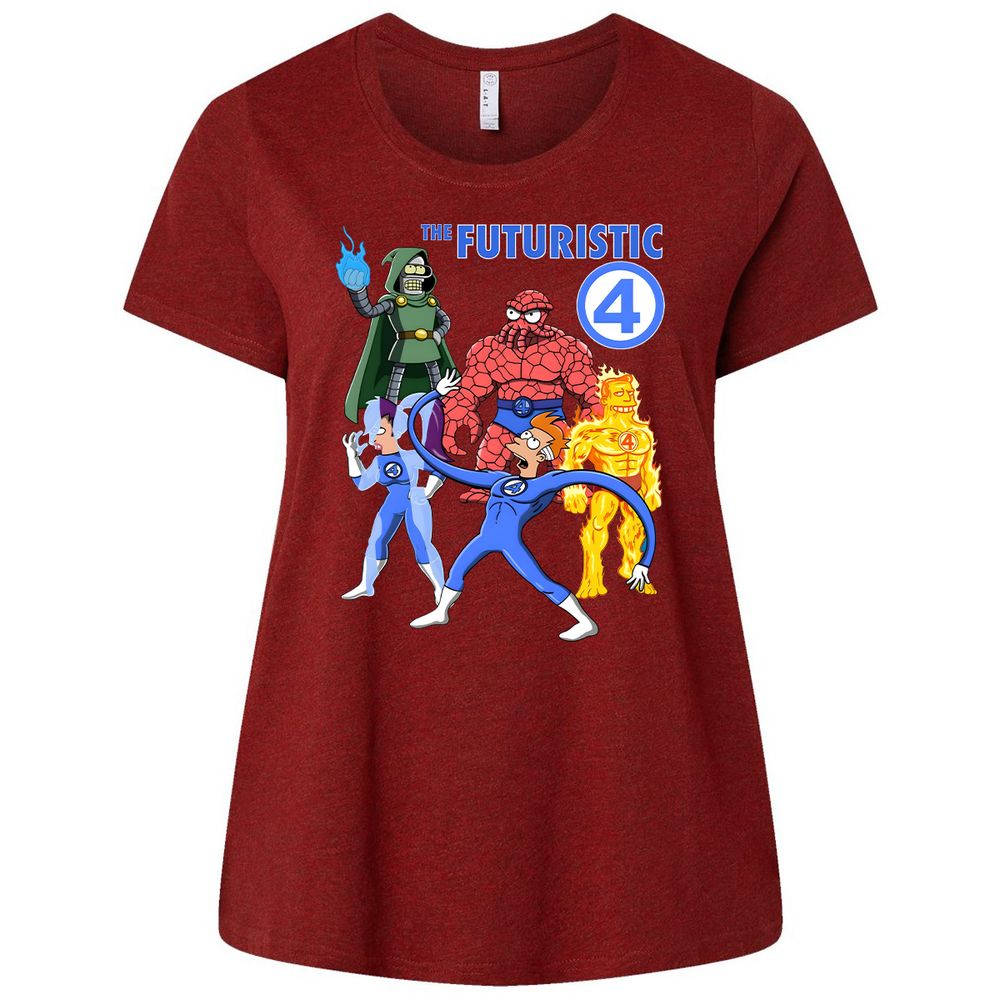 Ladies Curvy Jersey - QGUVMB67 - Cardinal - 10