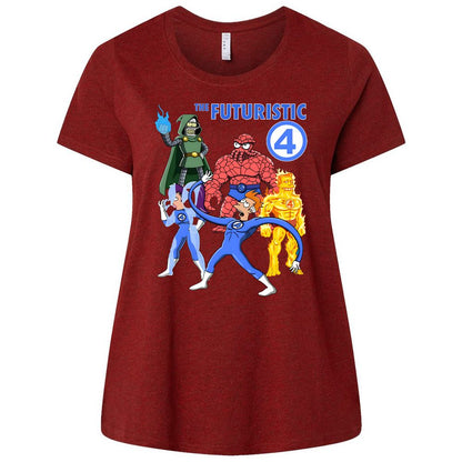 Ladies Curvy Jersey - QGUVMB67 - Cardinal - 10