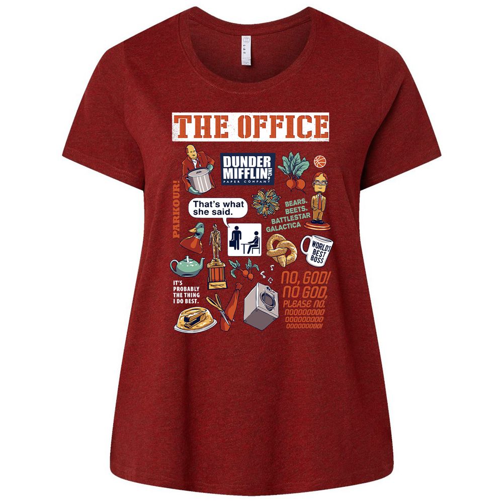 Ladies Curvy Jersey - 7E842QMT - Cardinal - 10