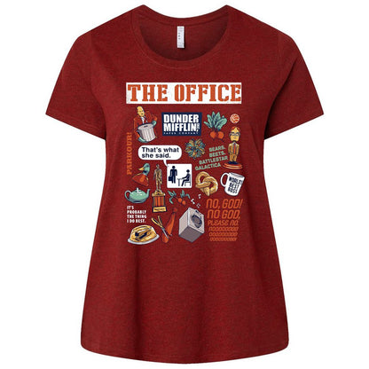 Ladies Curvy Jersey - 7E842QMT - Cardinal - 10