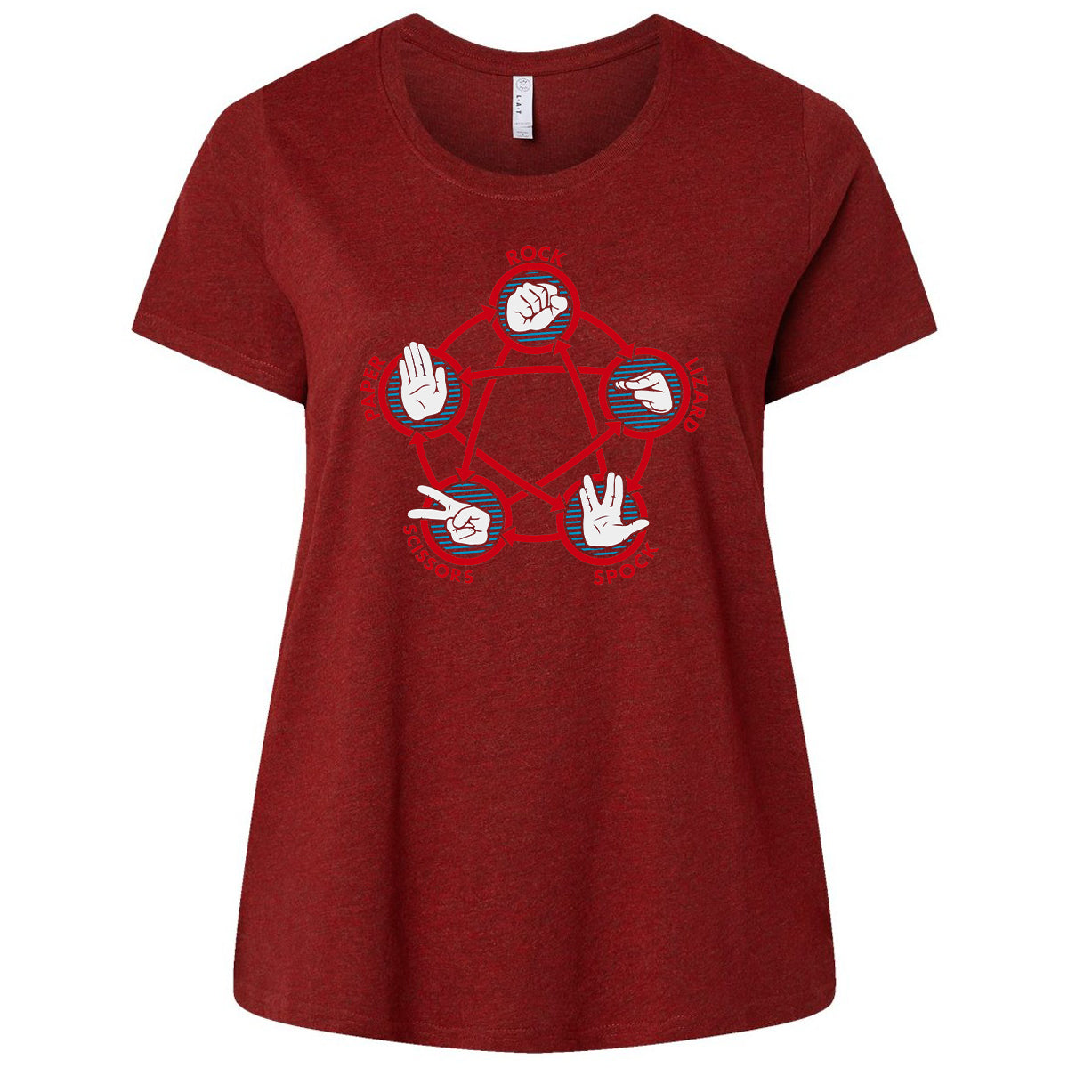 Ladies Curvy Jersey - QEQLLYTF - Cardinal - 10