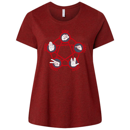 Ladies Curvy Jersey - QEQLLYTF - Cardinal - 10