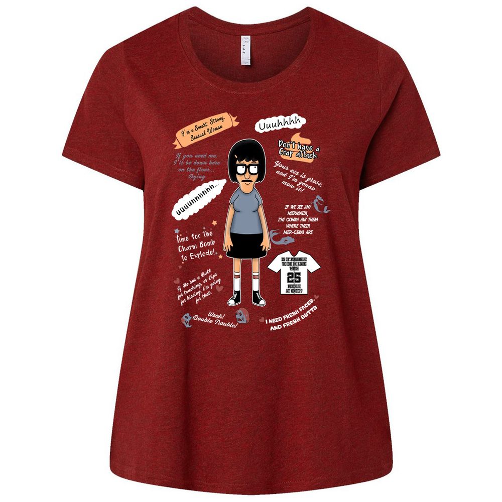 Ladies Curvy Jersey - YAVWR4SB - Cardinal - 10