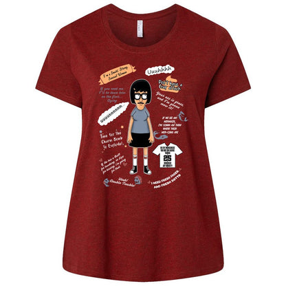 Ladies Curvy Jersey - YAVWR4SB - Cardinal - 10