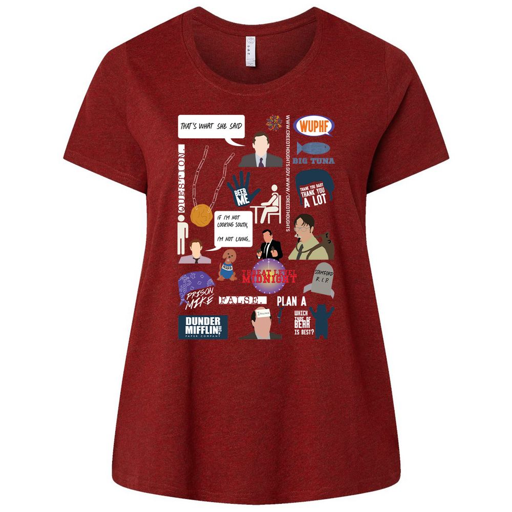 Ladies Curvy Jersey - HDEHQRV9 - Cardinal - 10