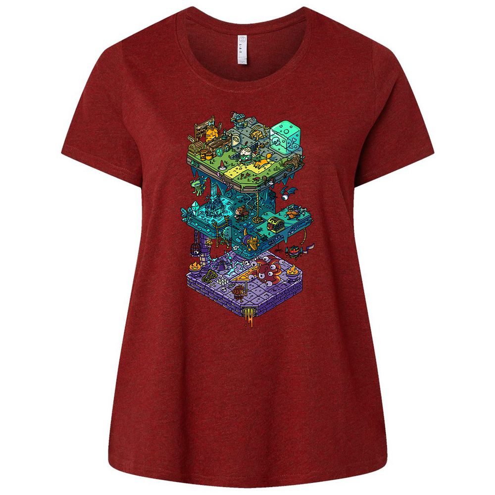 Ladies Curvy Jersey - AAHEV4QY - Cardinal - 10