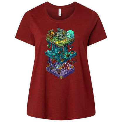 Ladies Curvy Jersey - AAHEV4QY - Cardinal - 10