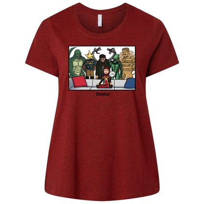 Ladies Curvy Jersey - YW68JHQE - Cardinal - 10