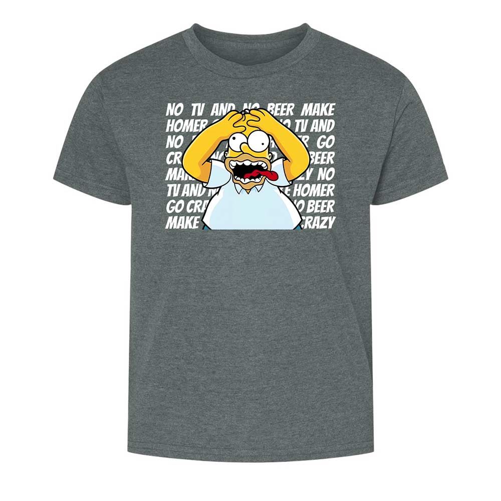 No TV and No Beer Make Homer Go Crazy - Dark Heather - 10