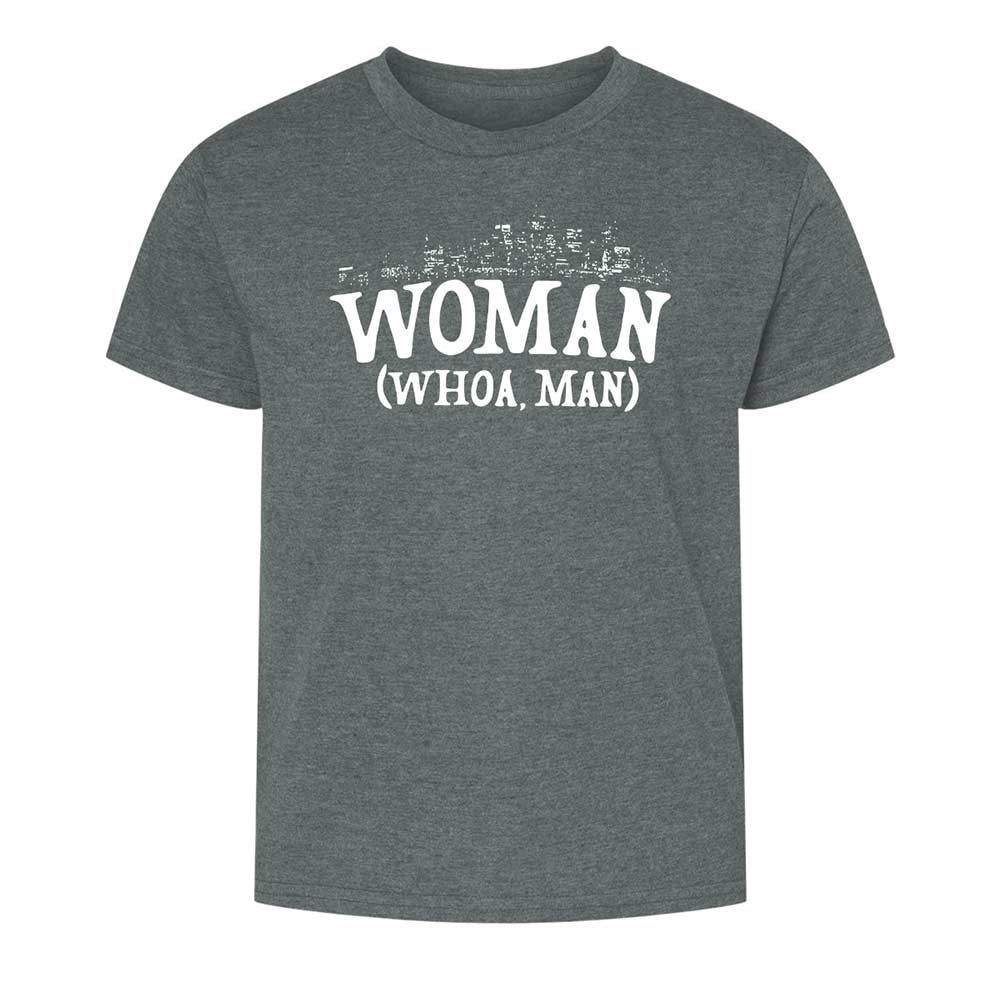 Woman - Whoa, Man - Dark Heather - 10