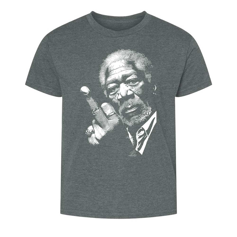 Morgan Freeman middle finger - Dark Heather - 10