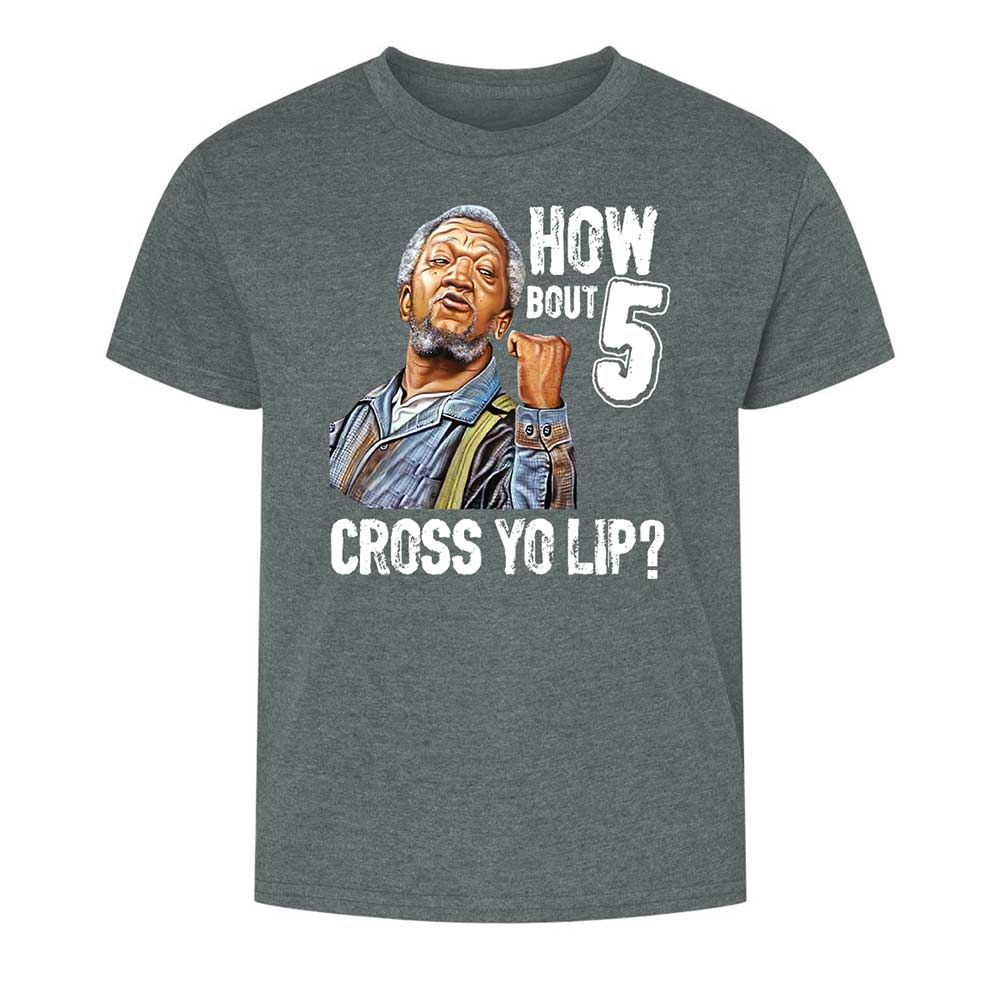 How bout 5 cross yo lip - Dark Heather - 10