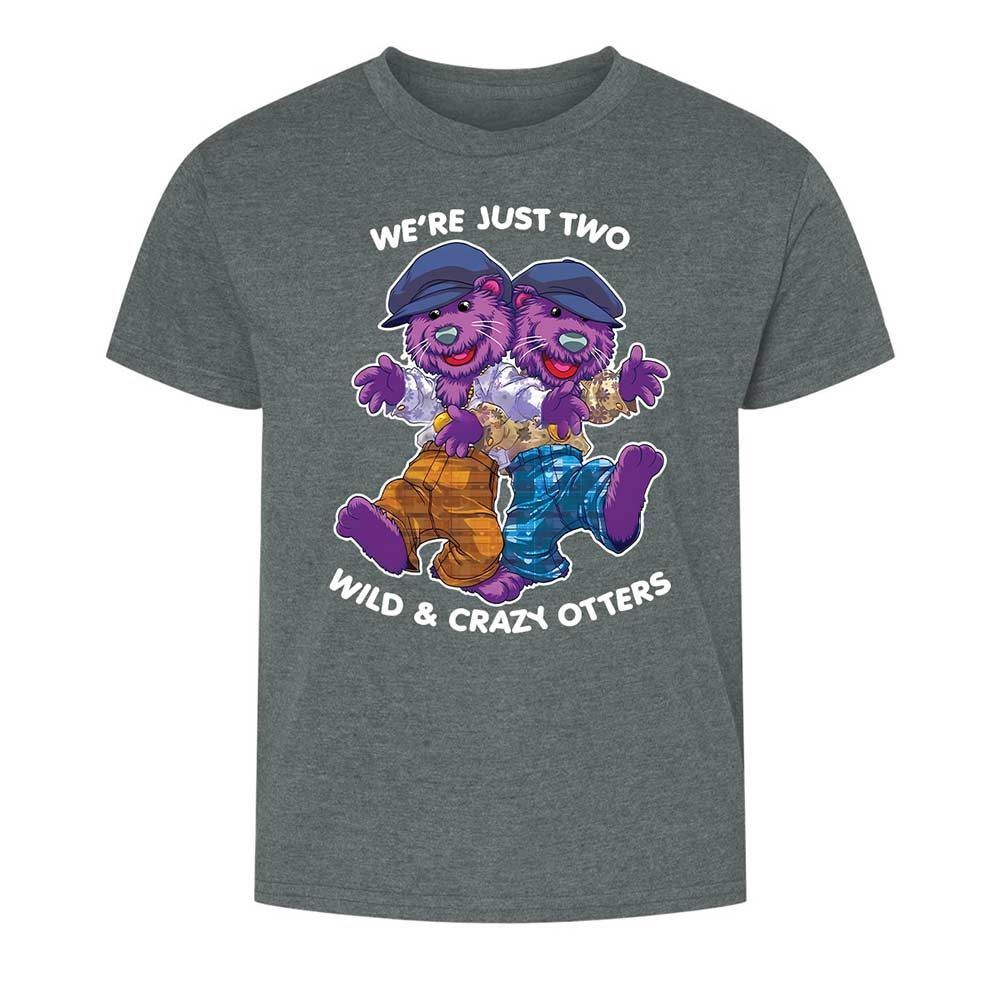 Two wild & crazy otters - Dark Heather - 10