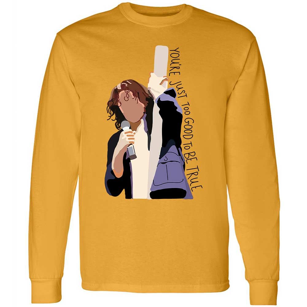 Long Sleeve T-Shirt - B1E4SJT9 - Gold - 10