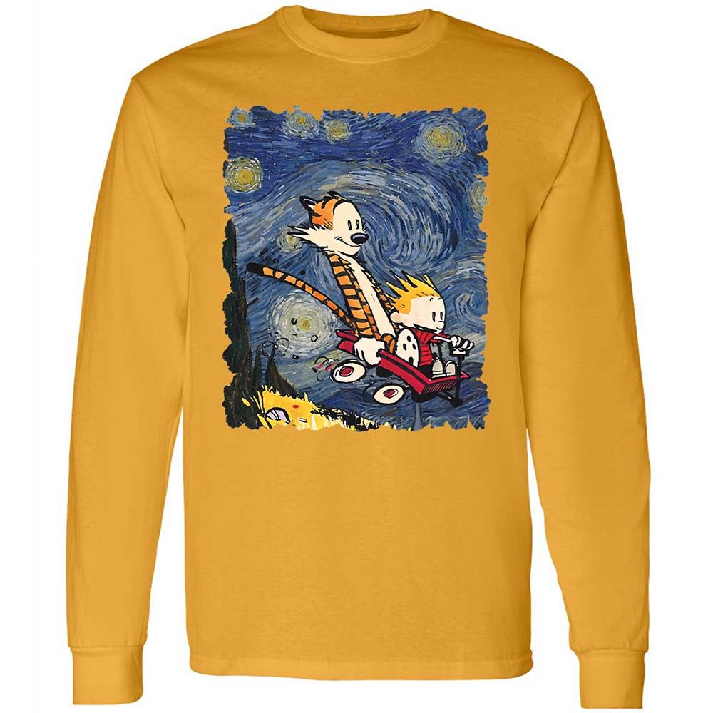 Long Sleeve T-Shirt - TFY5XZCE - Gold - 10