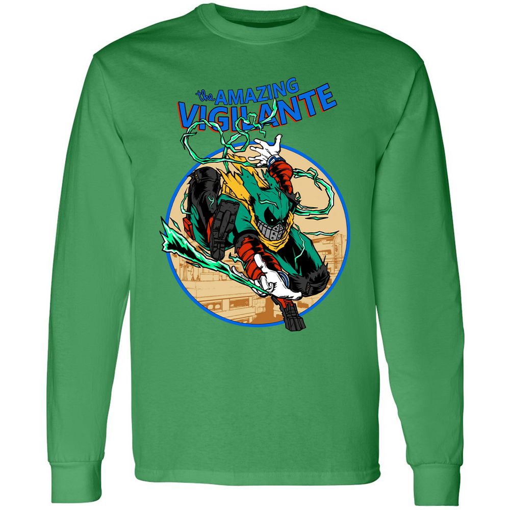 Long Sleeve T-Shirt - JH7QE9KF - Irish Green - 10