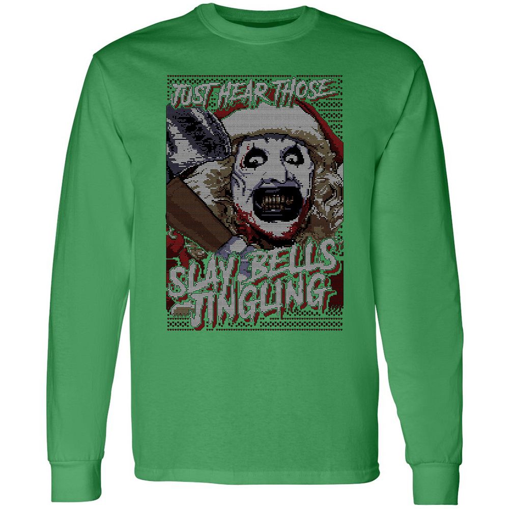 Slay Bells Jingling Long Sleeve T-Shirt - Irish Green - 10