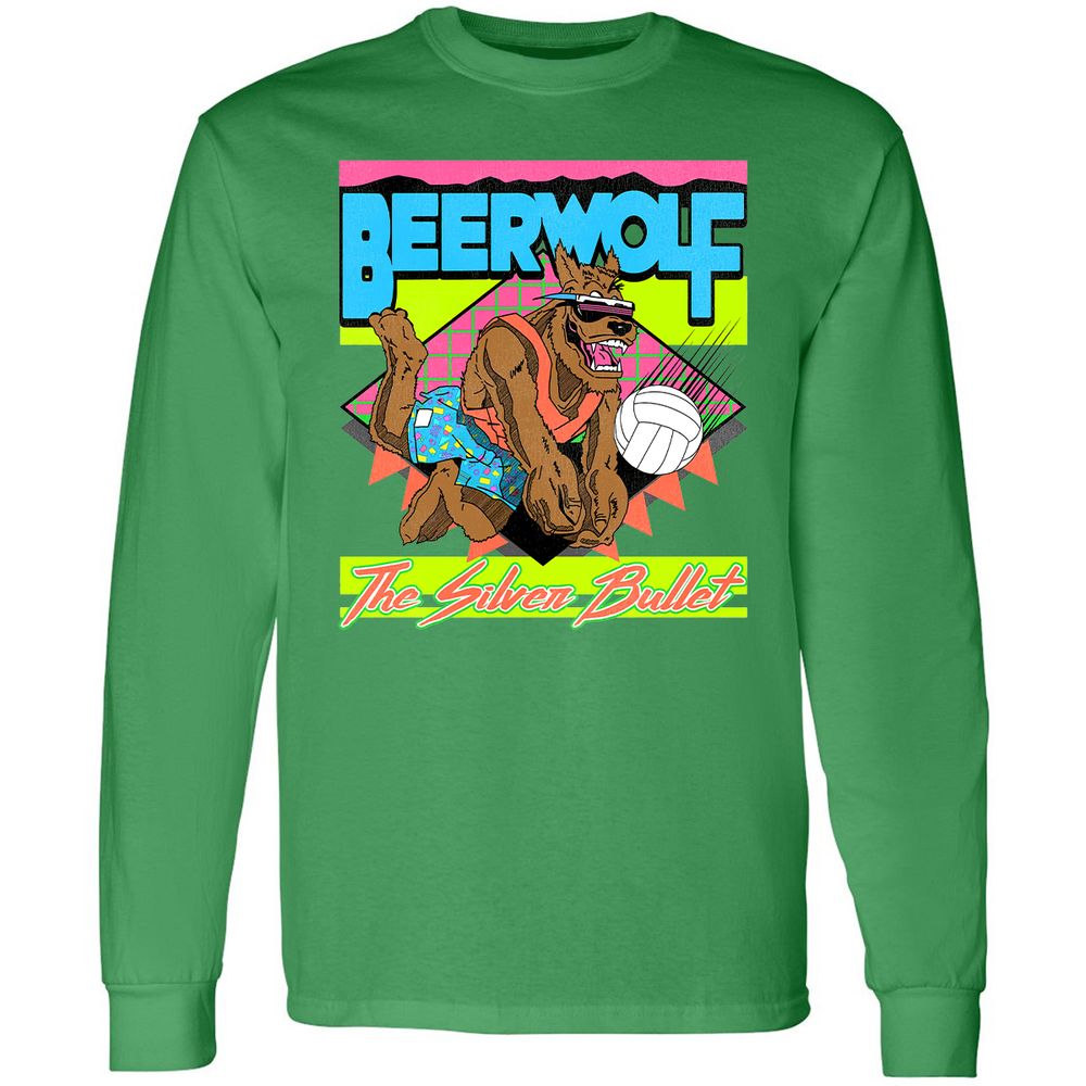 Retro Beach Wolf - Irish Green - 10