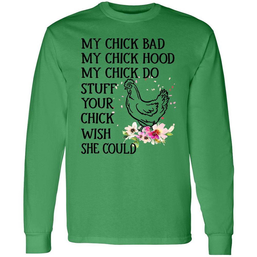 Long Sleeve T-Shirt - QZ9V13M7 - Irish Green - 10