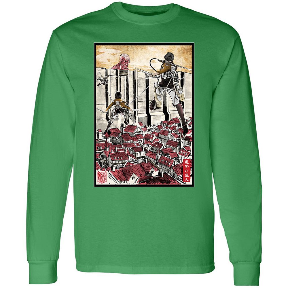 Long Sleeve T-Shirt - TUG6RJ2R - Irish Green - 10