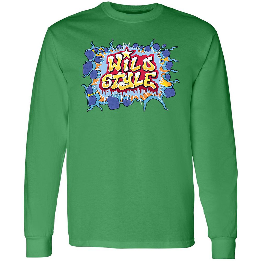 Long Sleeve T-Shirt - Black - Irish Green - 10