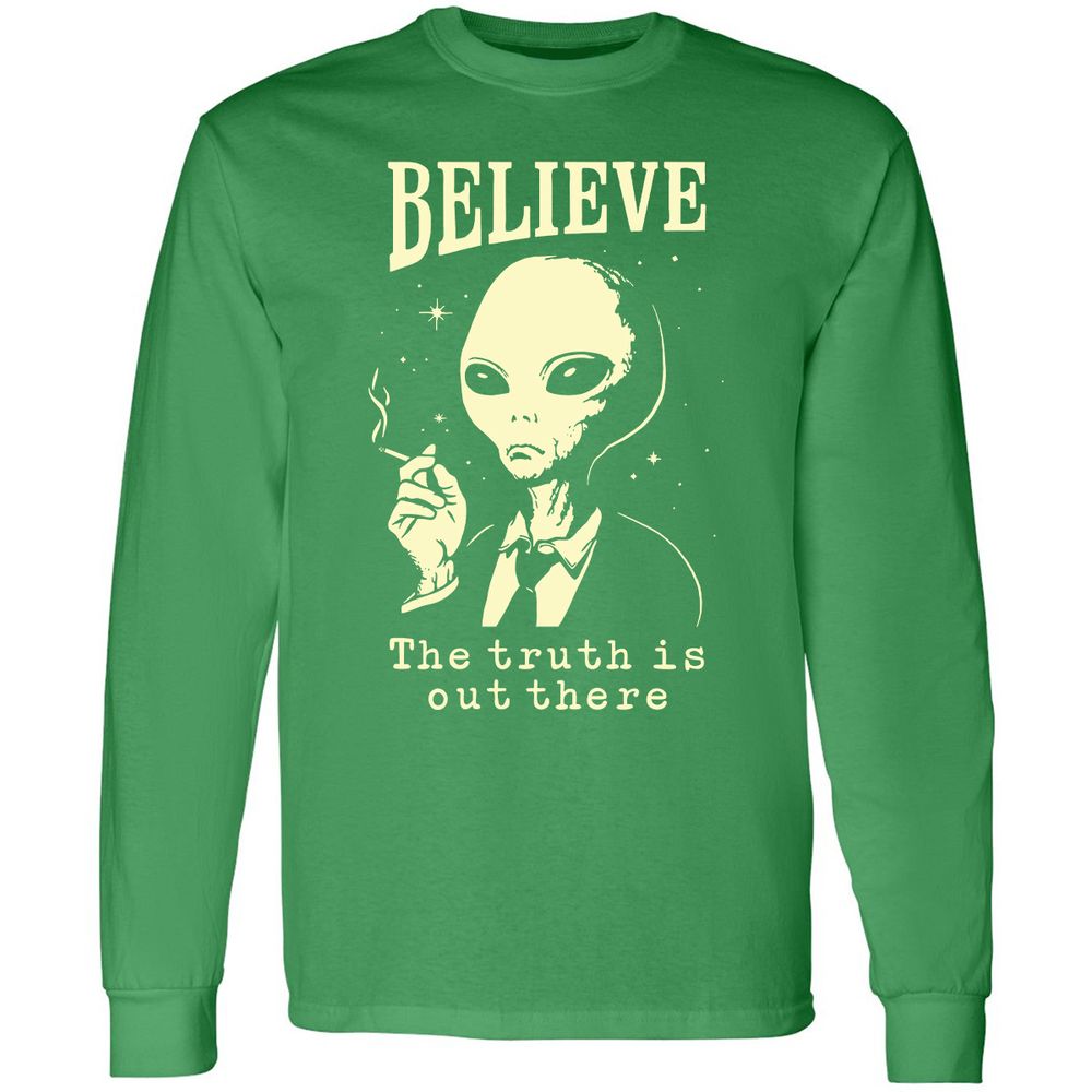 Long Sleeve T-Shirt - C9RX7JD3 - Irish Green - 10