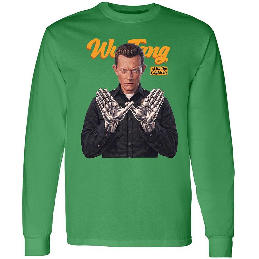 Long Sleeve T-Shirt - Black - Irish Green - 10