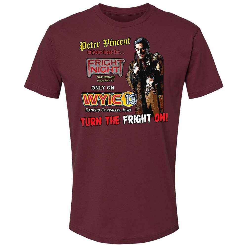 Peter Vincent Fright horror night cult - Maroon - 10