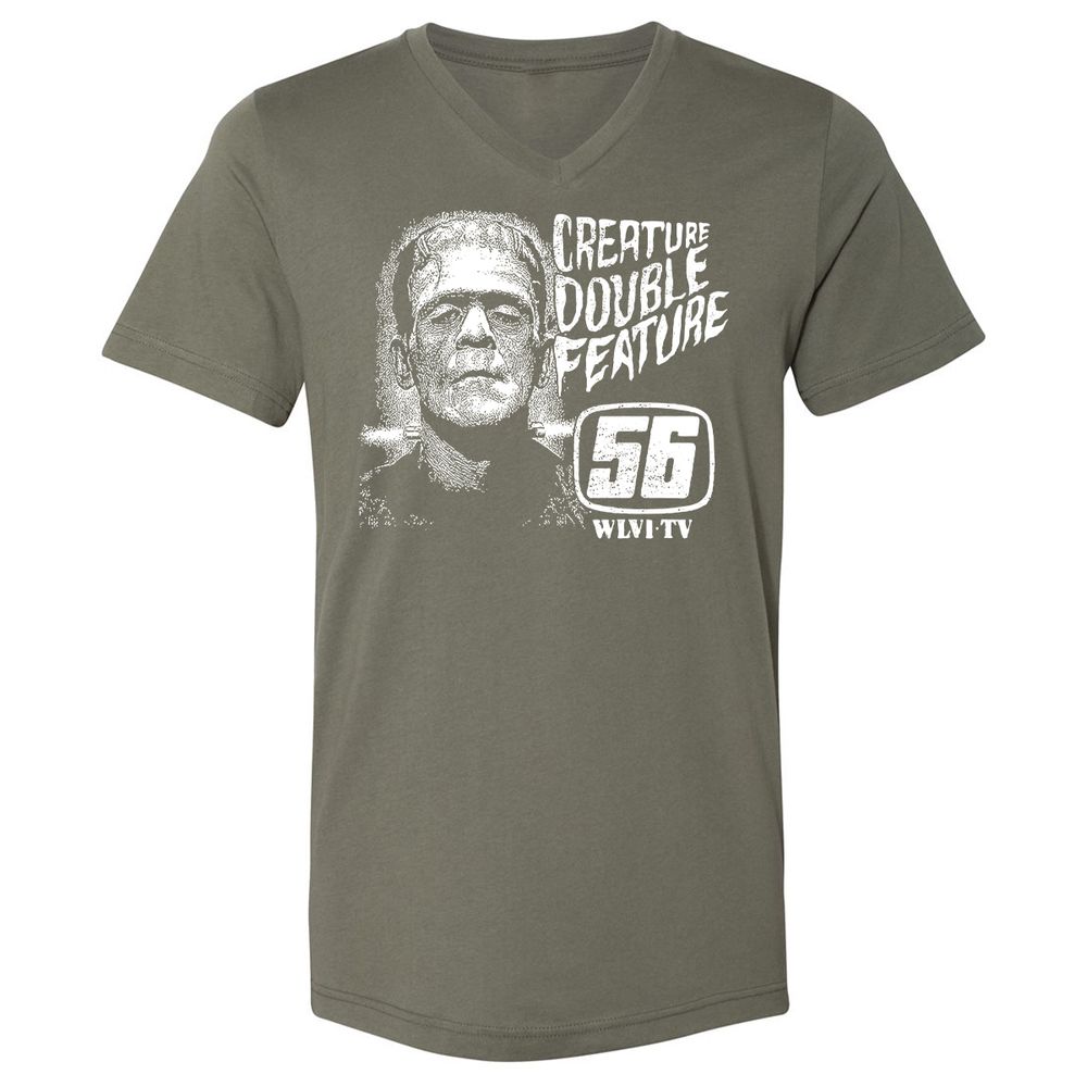 Unisex V-Neck T-Shirt - EX2DUSKU - Military Green - 10