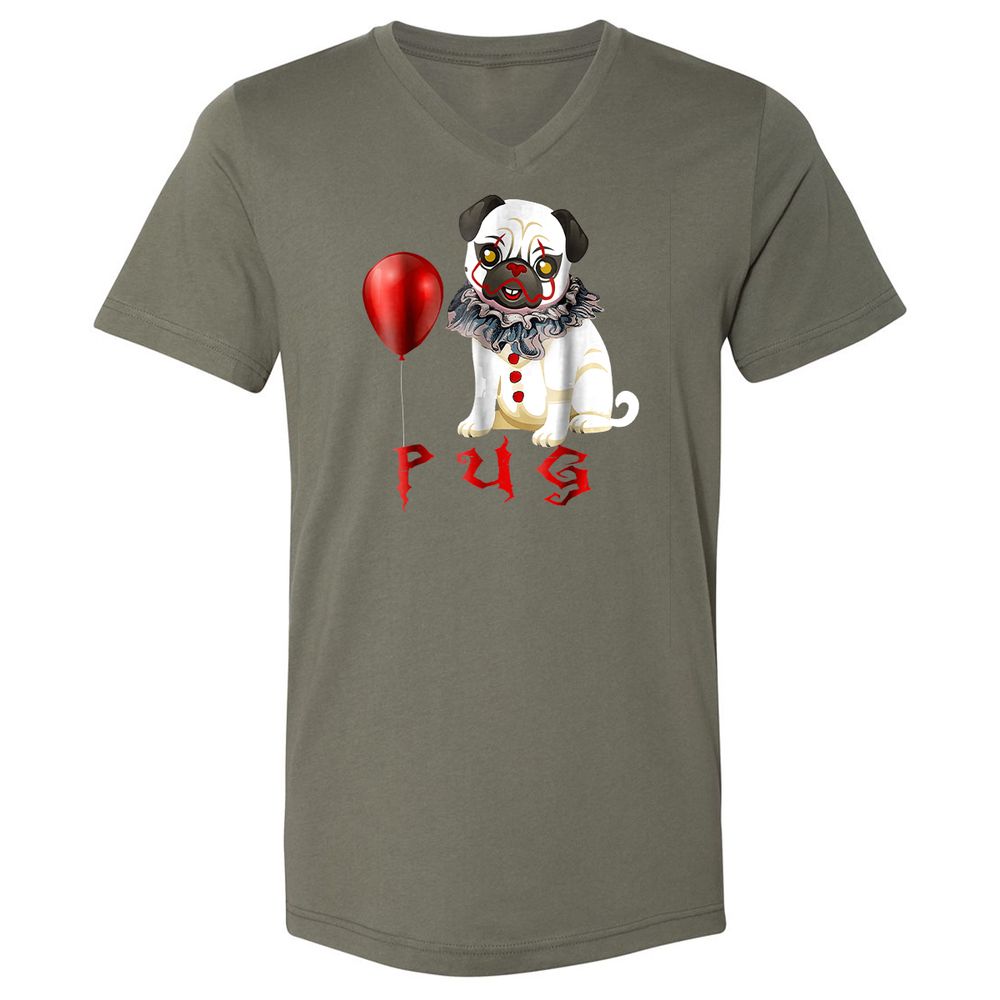 Unisex V-Neck T-Shirt - VYES7U3W - Military Green - 10