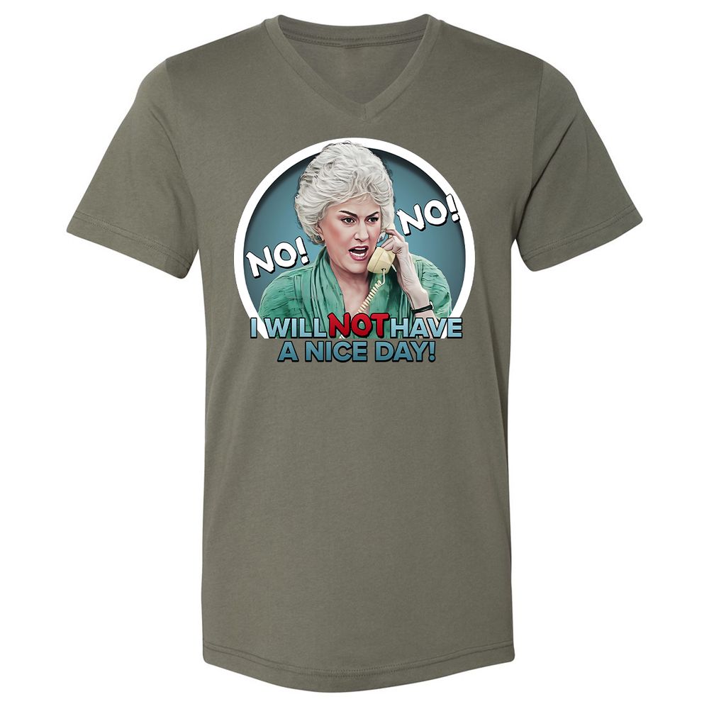Unisex V-Neck T-Shirt - 9KC6FHHR - Military Green - 10
