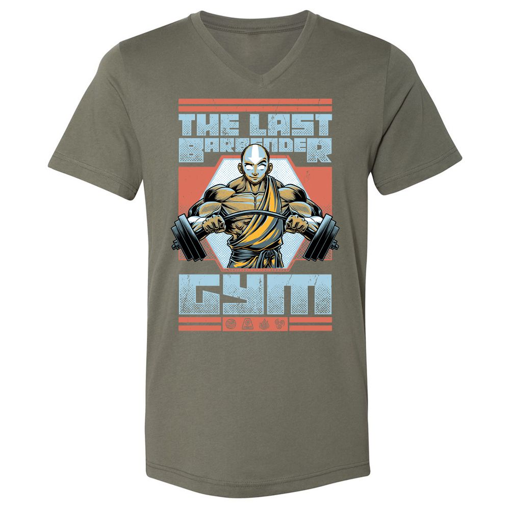 Unisex V-Neck T-Shirt - 7KTVVXB3 - Military Green - 10