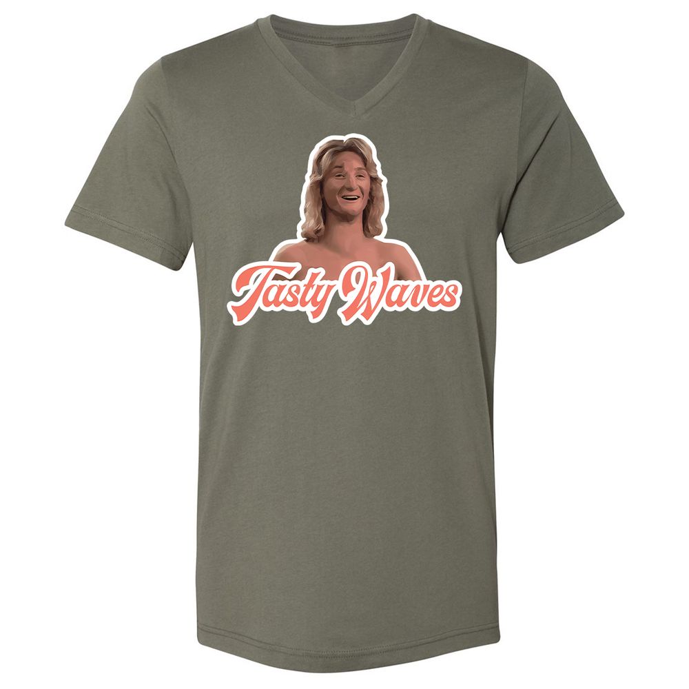 Unisex V-Neck T-Shirt - Y8BE5F7S - Military Green - 10