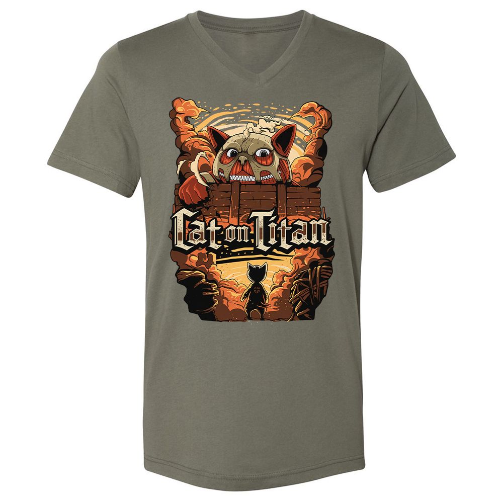 Unisex V-Neck T-Shirt - SJA7X22M - Military Green - 10