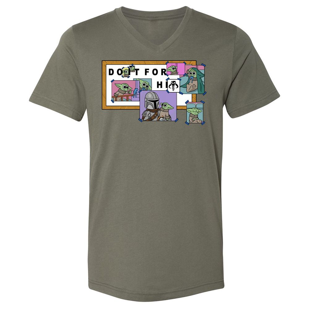 Unisex V-Neck T-Shirt - 3ME7S28N - Military Green - 10