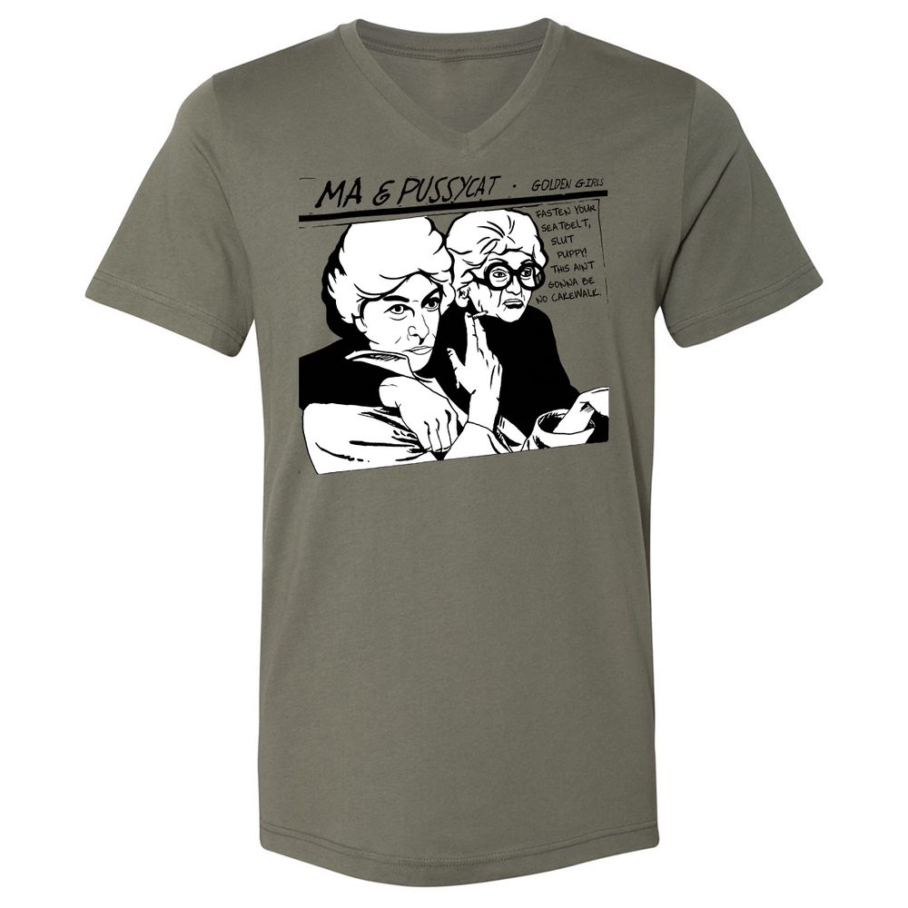 Unisex V-Neck T-Shirt - 8CJECLMN - Military Green - 10