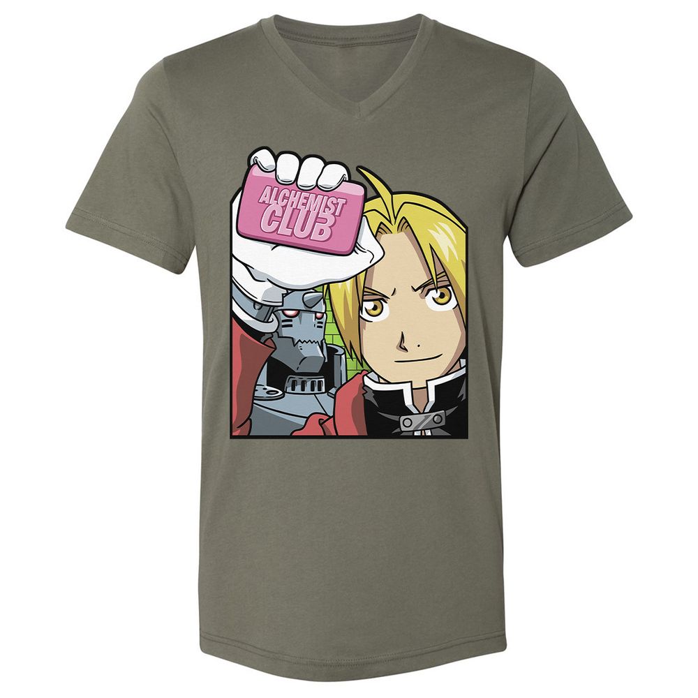Unisex V-Neck T-Shirt - HPTSQ48R - Military Green - 10