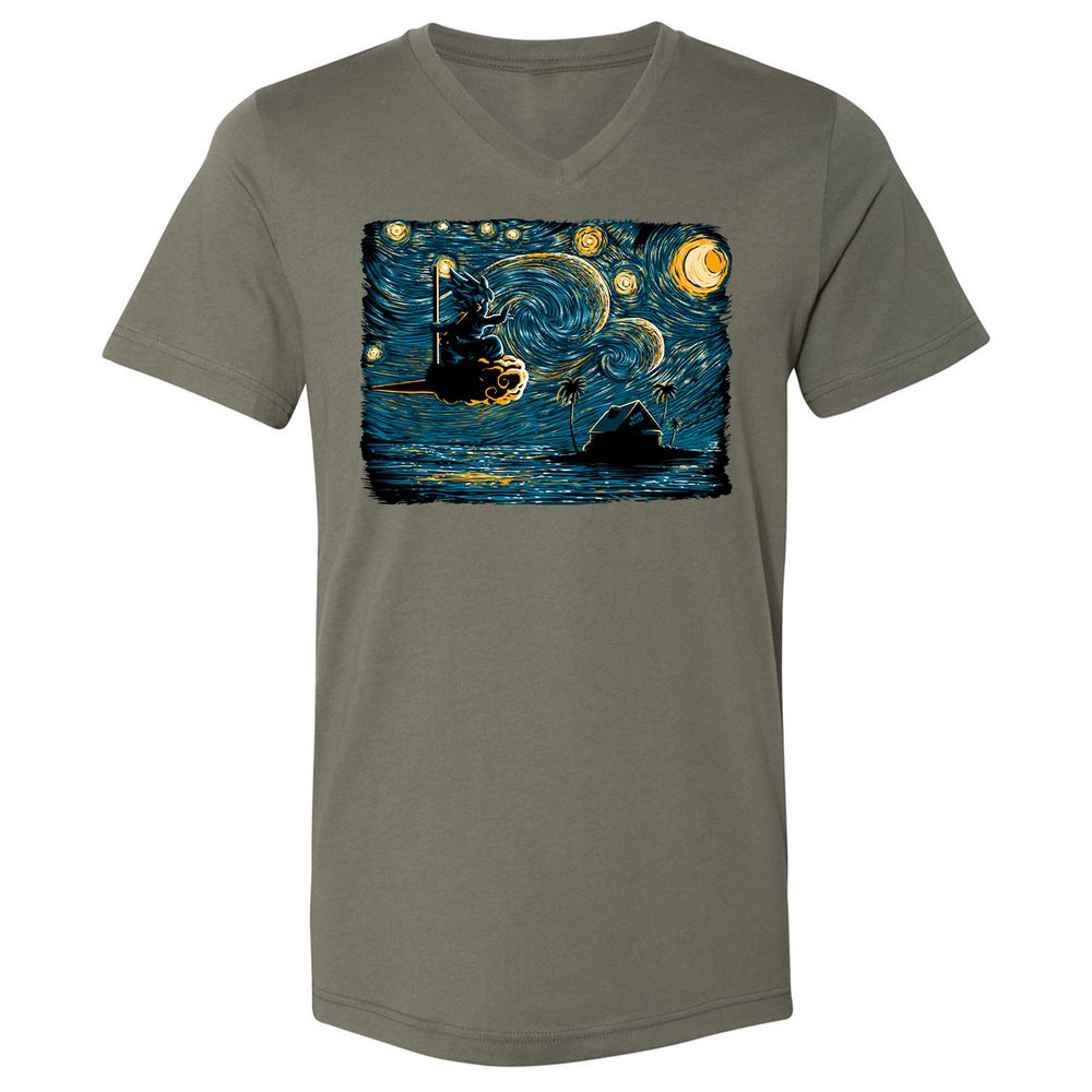 Unisex V-Neck T-Shirt - GSEEQPRU - Military Green - 10