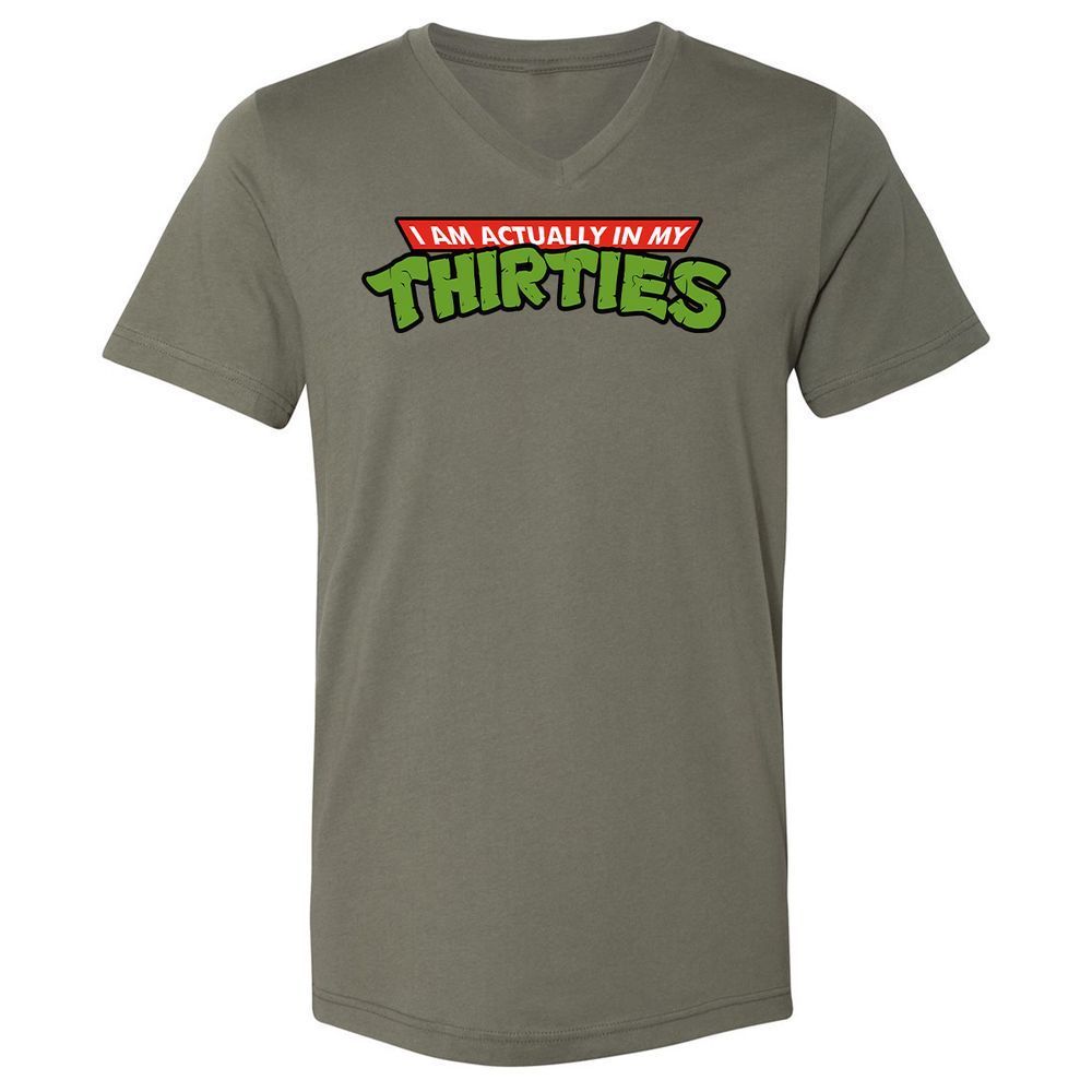 Unisex V-Neck T-Shirt - BE1Z43Q9 - Military Green - 10