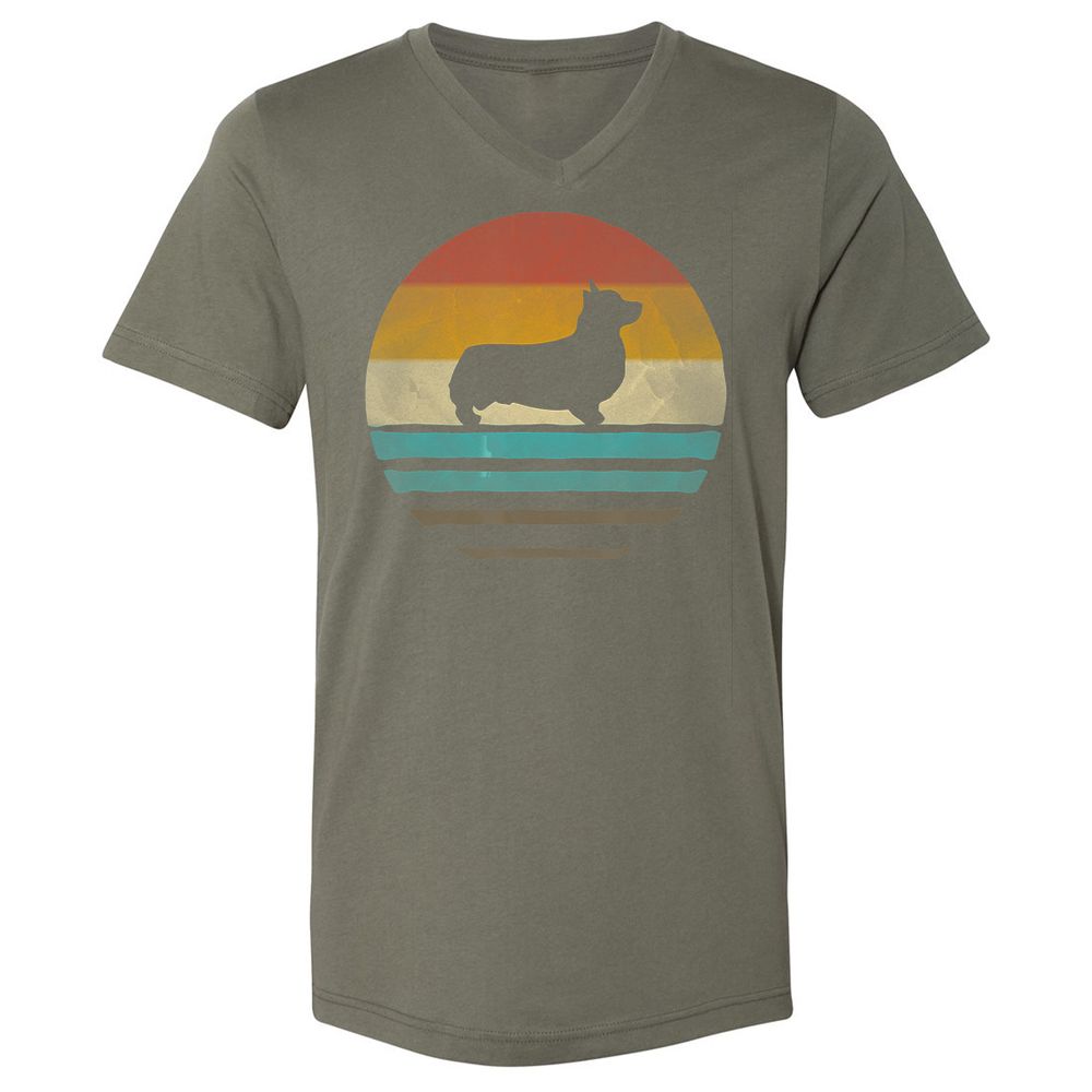 Unisex V-Neck T-Shirt - SUWBVP15 - Military Green - 10