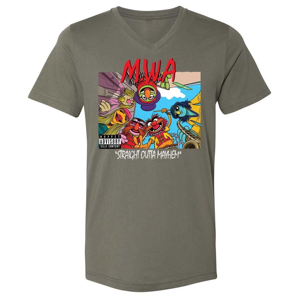 Unisex V-Neck T-Shirt - ARF284MN - Military Green - 10