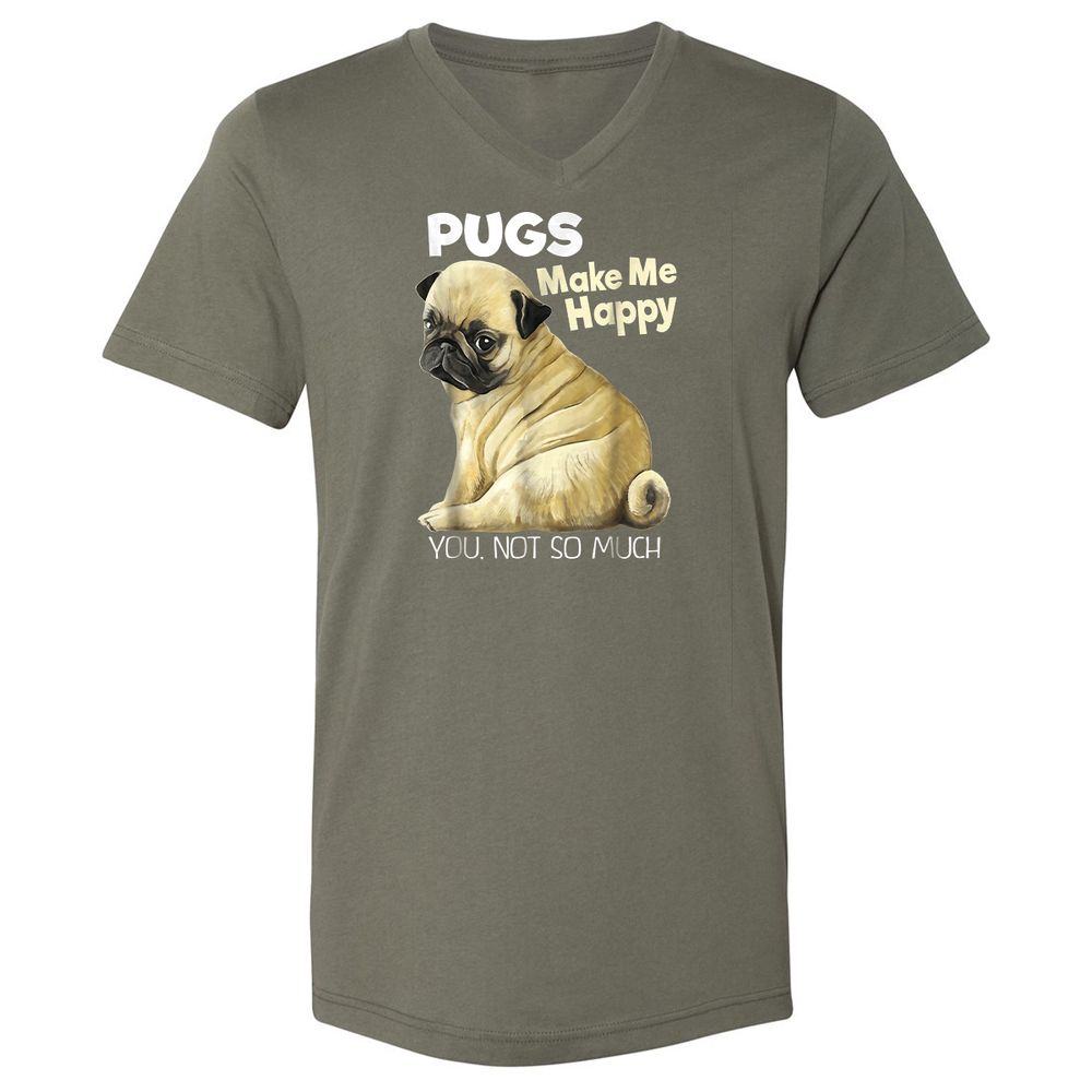 Unisex V-Neck T-Shirt - 23DFX8YW - Military Green - 10