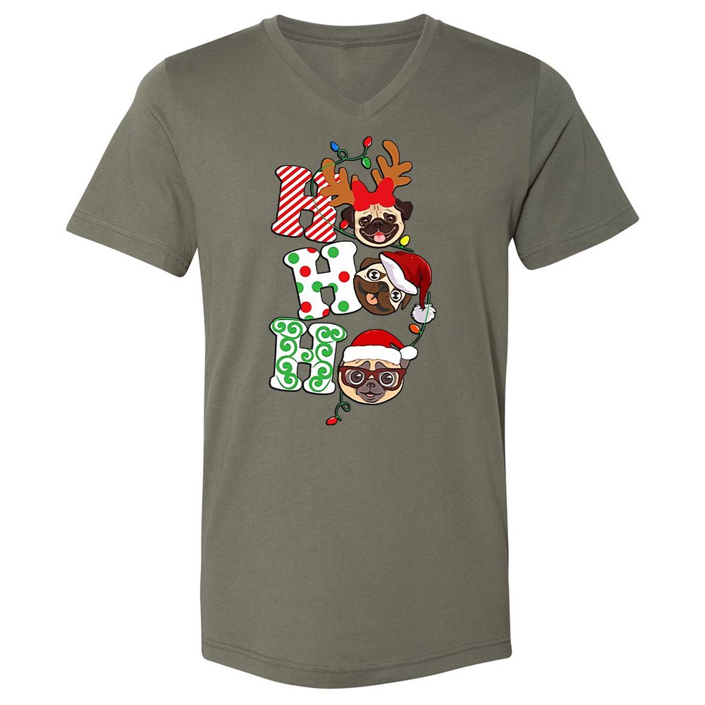 Unisex V-Neck T-Shirt - VXZ68U8F - Military Green - 10