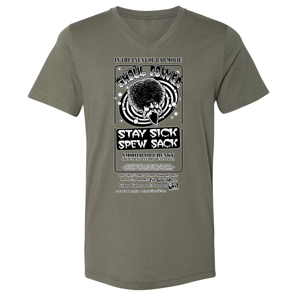 Unisex V-Neck T-Shirt - MKPWBWCH - Military Green - 10