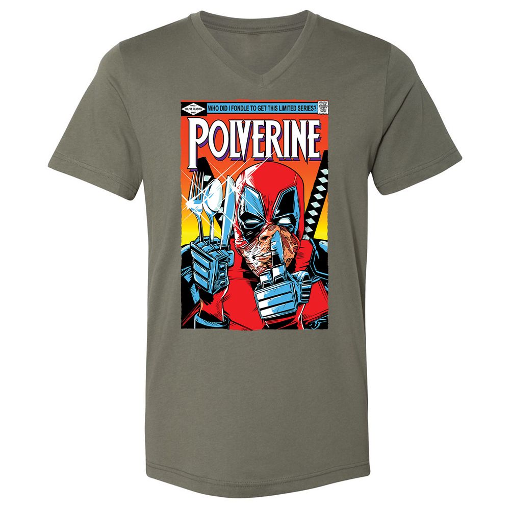 Unisex V-Neck T-Shirt - PW8G3DXL - Military Green - 10